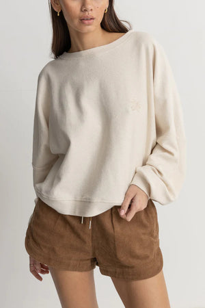 Rhythm Reverse Terry Slouch Fleece Natural
