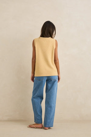 Rhythm Archer Knit Vest Sand