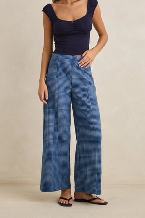 Rhythm Louise Wide Leg Pant Indigo