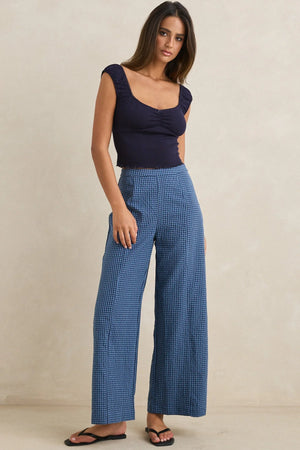 Rhythm Louise Wide Leg Pant Indigo