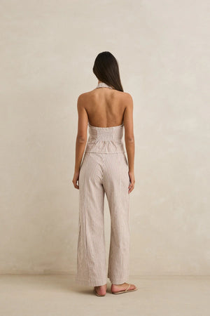 Rhythm Louise Wide Leg Pant Tan