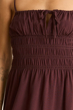 Rhythm Staple Mini Dress Chocolate