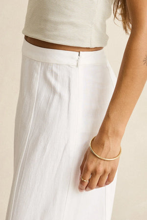 Rhythm Staple Wide Leg Pant White