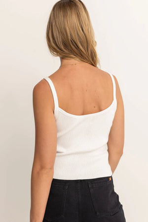 Rhythm Yumi Knit Top White