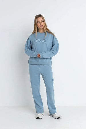 Rhythm Insider Crew Neck Fleece Dusty Blue