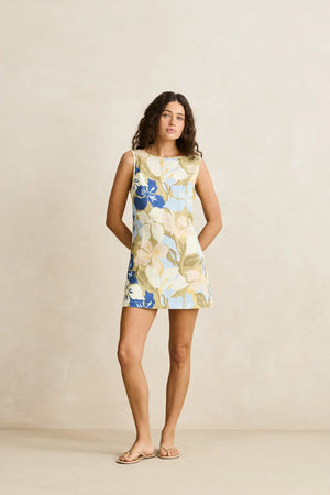 Rhythm Blanca Floral Mini Dress Olive