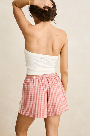 Rhythm Maggie Strapless Knit Top White