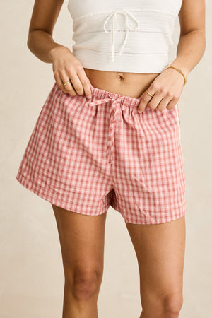 Rhythm Kirra Check Short Pink
