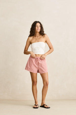 Rhythm Kirra Check Short Pink
