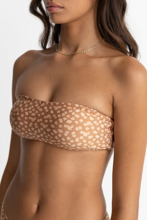 Rhythm Marley Floral Bandeau Top Caramel