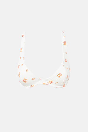 Rhythm Rosie Floral Panelled Underwire Top White