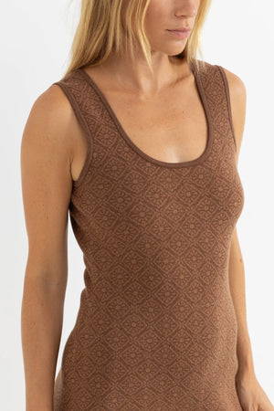 Rhythm Sunset Knit Mini Dress Chocolate
