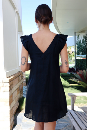 Eb & Ive Nala Short Dress Ebony