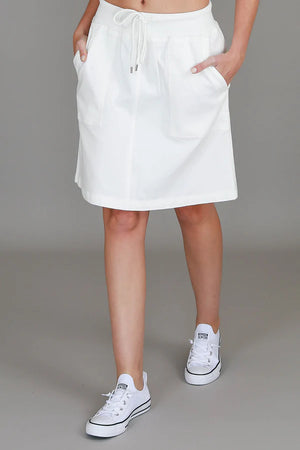 3rd Story Pisces Drawstring Chino Skirt White