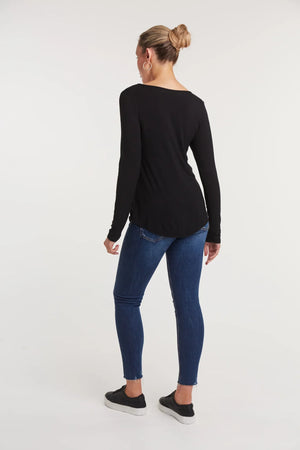 Eb & Ive Basic Long Sleeve Carbon