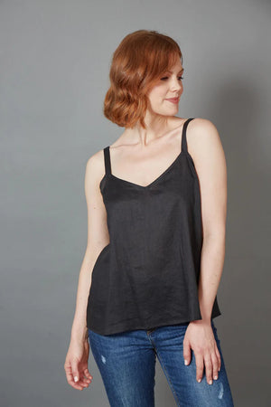 Eb & Ive Studio linen Tank Ebony