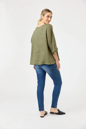 Eb & Ive Studio Relaxed Top Khaki