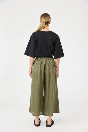 Eb & Ive Studio Crop Pant Khaki