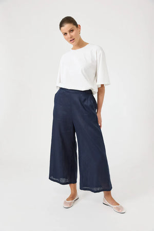 Eb & Ive Studio Crop Pant Navy