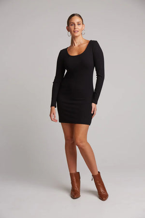 Eb & Ive Studio Jersey Mini Dress Ebony