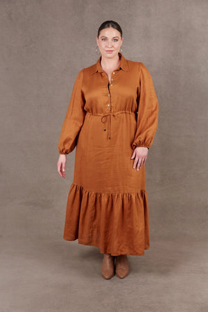 Eb & Ive Nama Shirt Dress Ochre