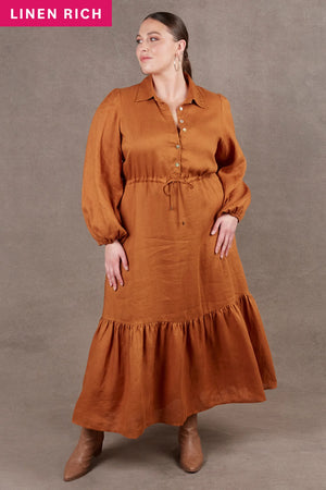 Eb & Ive Nama Shirt Dress Ochre