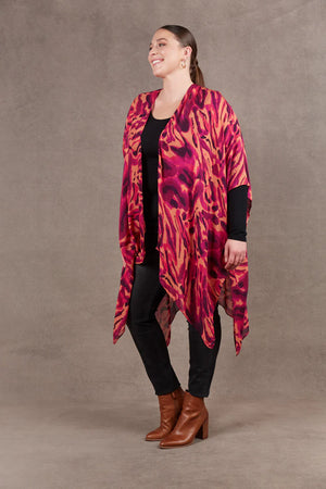 Eb & Ive Mayan Cape Magenta