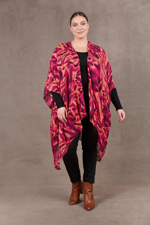 Eb & Ive Mayan Cape Magenta