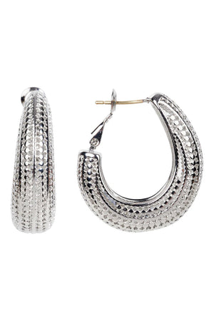 Eb & Ive Eden Silver Hoop Earring Mesh