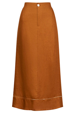 Eb & Ive Miramar Maxi Skirt Caramel