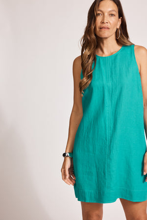 Eb & Ive Miramar Tank Dress Lagoon