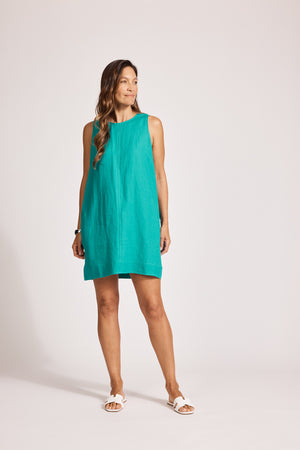 Eb & Ive Miramar Tank Dress Lagoon
