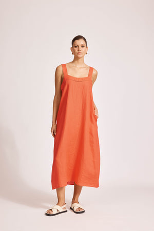 Eb & Ive Miramar Tank Maxi Dress Coral