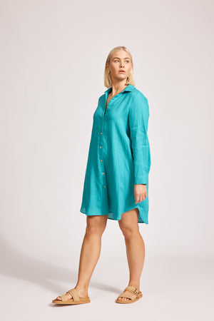 Eb & Ive Miramar Shirt Dress Lagoon