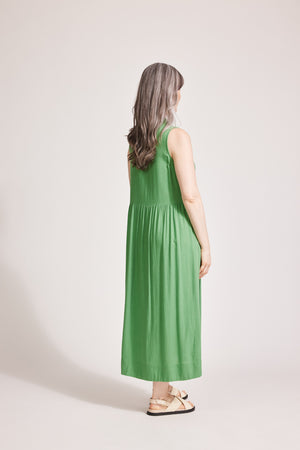 Eb & Ive Alesia Sleeveless Shirt Dress Jade