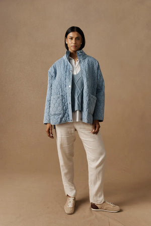 Eb & Ive Sansi Quilted Jacket Denim