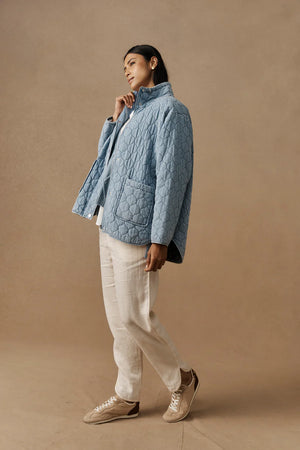 Eb & Ive Sansi Quilted Jacket Denim