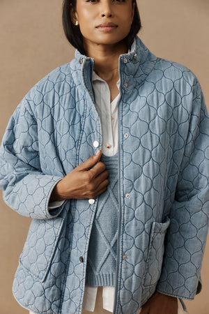 Eb & Ive Sansi Quilted Jacket Denim