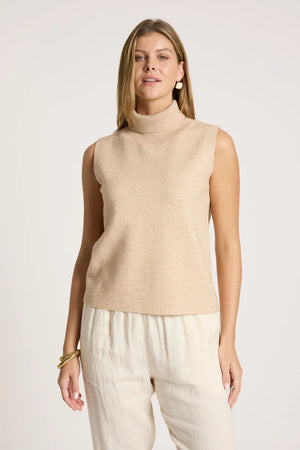 Eb & Ive Zala Knit Vest Bisque