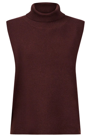 Eb & Ive Zala Knit Vest Mahogany