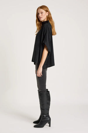 Eb & Ive Azul Poncho Black