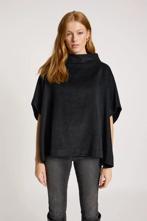 Eb & Ive Azul Poncho Black