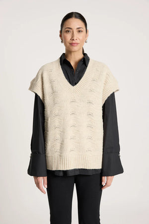 Eb & Ive Orin Knit Vest Dune