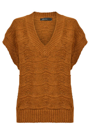 Eb & Ive Orin Knit Vest Caramel