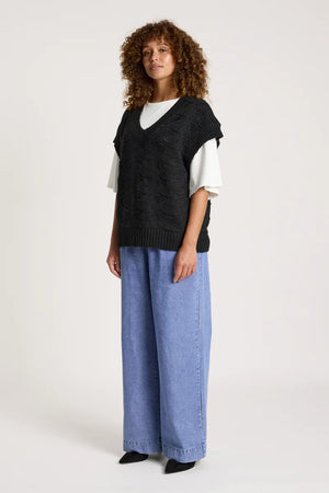 Eb & Ive Orin Knit Vest Black
