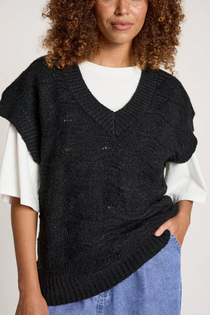 Eb & Ive Orin Knit Vest Black