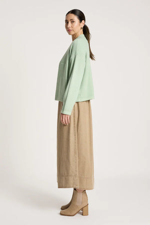 Eb & Ive Samira Crop Cardigan Sage
