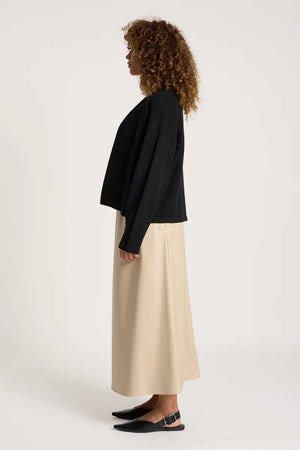 Eb & Ive Samira Crop Cardigan Black