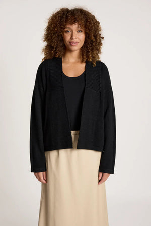Eb & Ive Samira Crop Cardigan Black