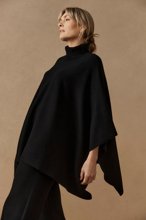 Eb & Ive Samira Poncho Black
